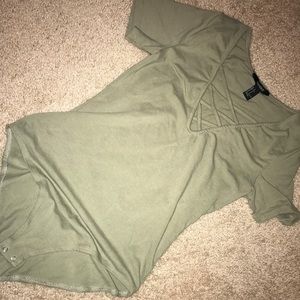Army green body suit